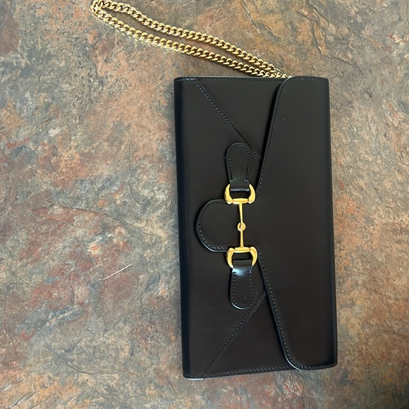 Gucci Horsebit 1955 Gold Chain Wristlet - Picture 1 of 7